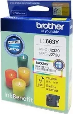 Расходный материал для печати BROTHER LC663Y желтый