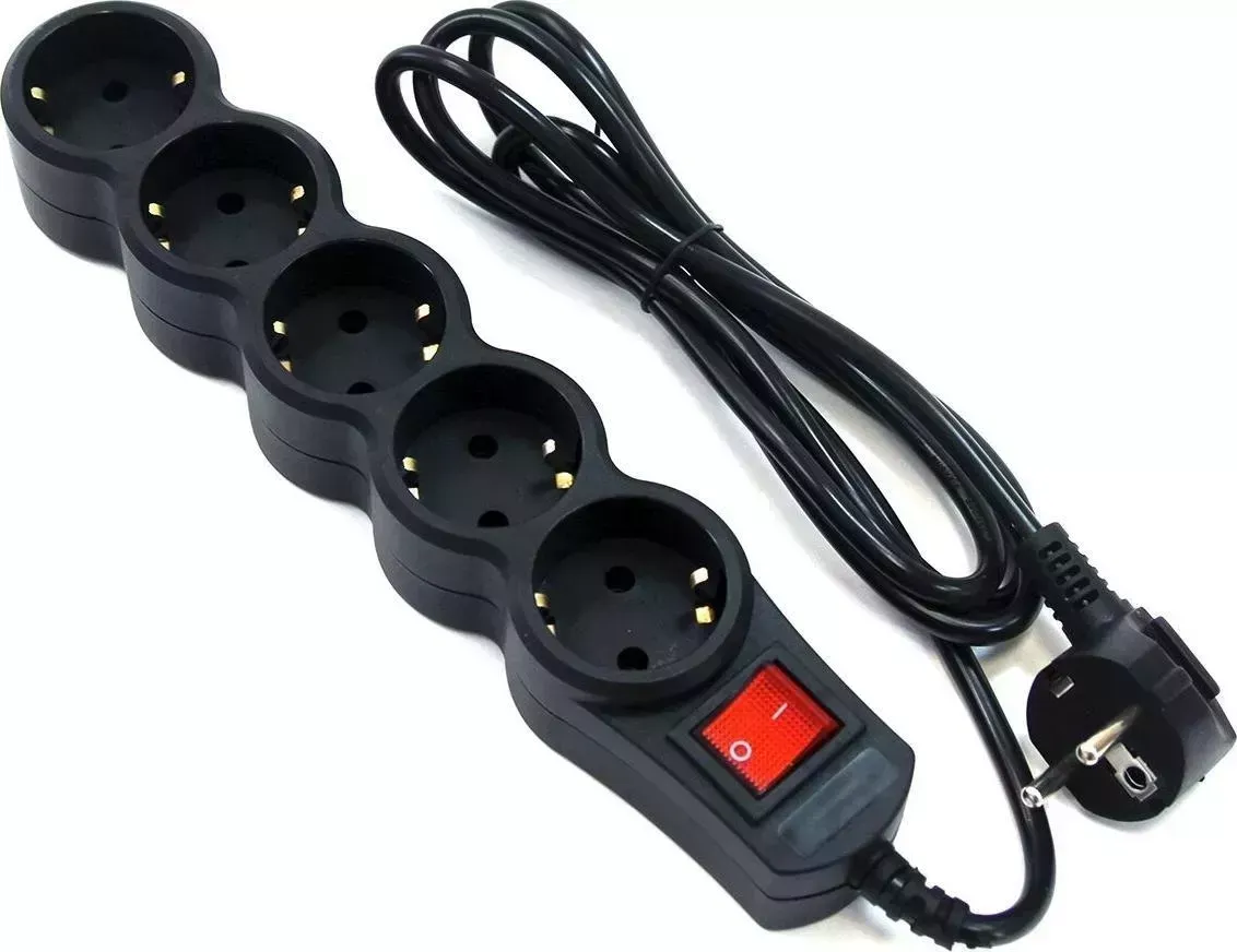 Сетевой фильтр 5bites SP5B-250 (5роз. 5м) черный