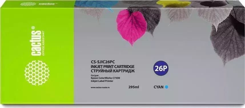 Расходный материал для печати CACTUS CS-SJIC26PC голубой