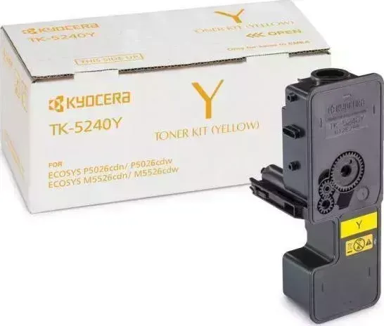 Картридж KYOCERA Расходный материал для печати TK-5240Y для M5526/P5026. Жёлтый. 3000 страниц.