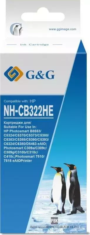 Расходный материал для печати  G&G NH-CB322HE фото черный (Картридж)