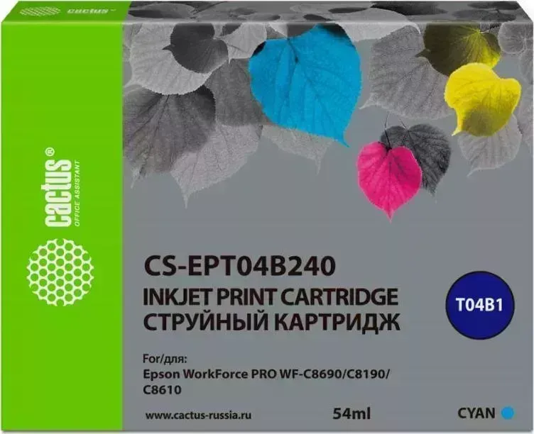 Расходный материал для печати CACTUS CS-EPT04B240 голубой