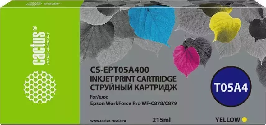 Картридж CACTUS Расходный материал для печати CS-EPT05A400 желтый