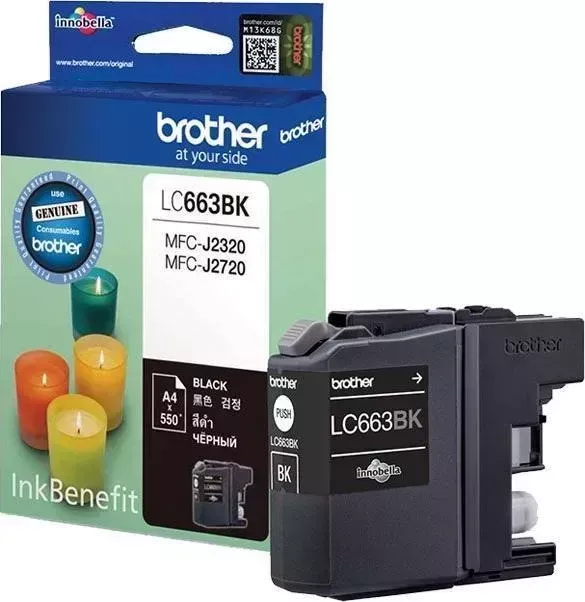 Расходный материал для печати BROTHER LC663BK черный