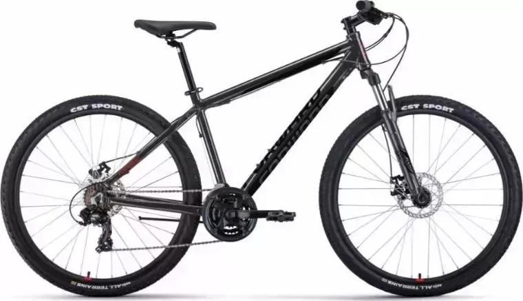 Велосипед FORWARD APACHE 27,5 2.0 D CLASSIC черный матовый/черный (RBK22FW27934) взрослый D матовый/
