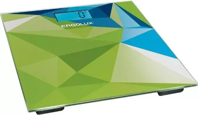 Напольные весы Ergolux ELX-SB03-C34 абстракция зелено-синяя