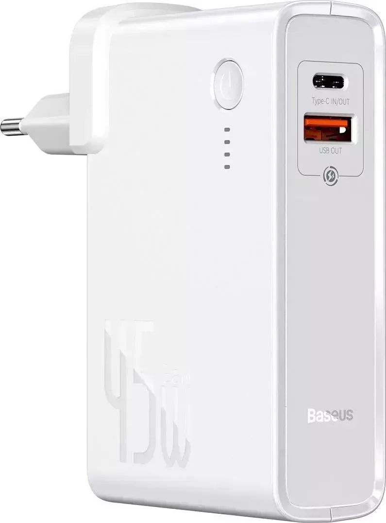 Внешний аккумулятор Baseus GaN 10000mAh 45W White (PPNLD-C02)