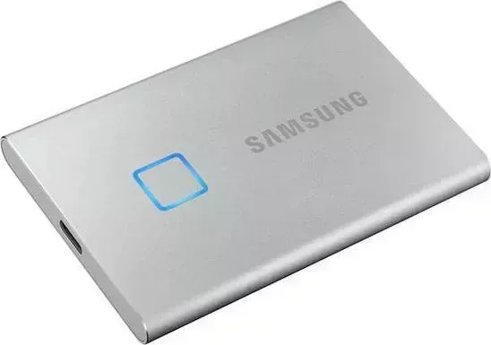 SSD накопитель SAMSUNG 500GB Т7 Touch MU-PC500S, 3D NAND TLC, USB 3.2 Type-C [R/W - 1050/1000 MB/s] Silver