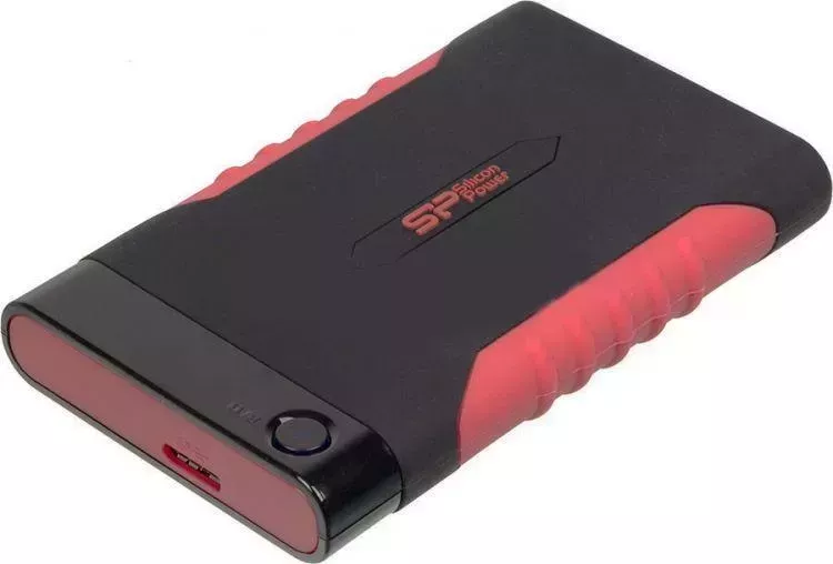 Внешний жесткий диск Silicon Power Armor A15 1Tb черно-красный (SP010TBPHDA15S3L)