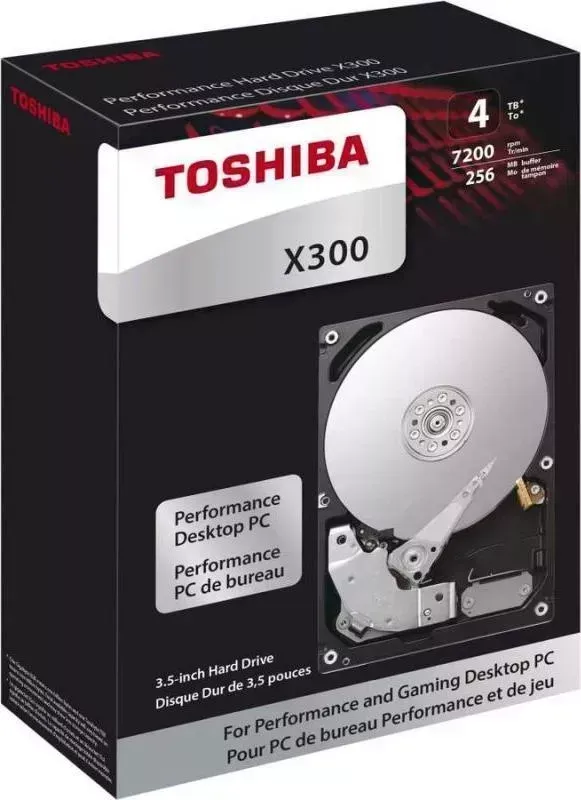 Жесткий диск TOSHIBA X300 SATA-III/4Tb/7200rpm/128Mb/3.5 (HDWE140EZSTA)