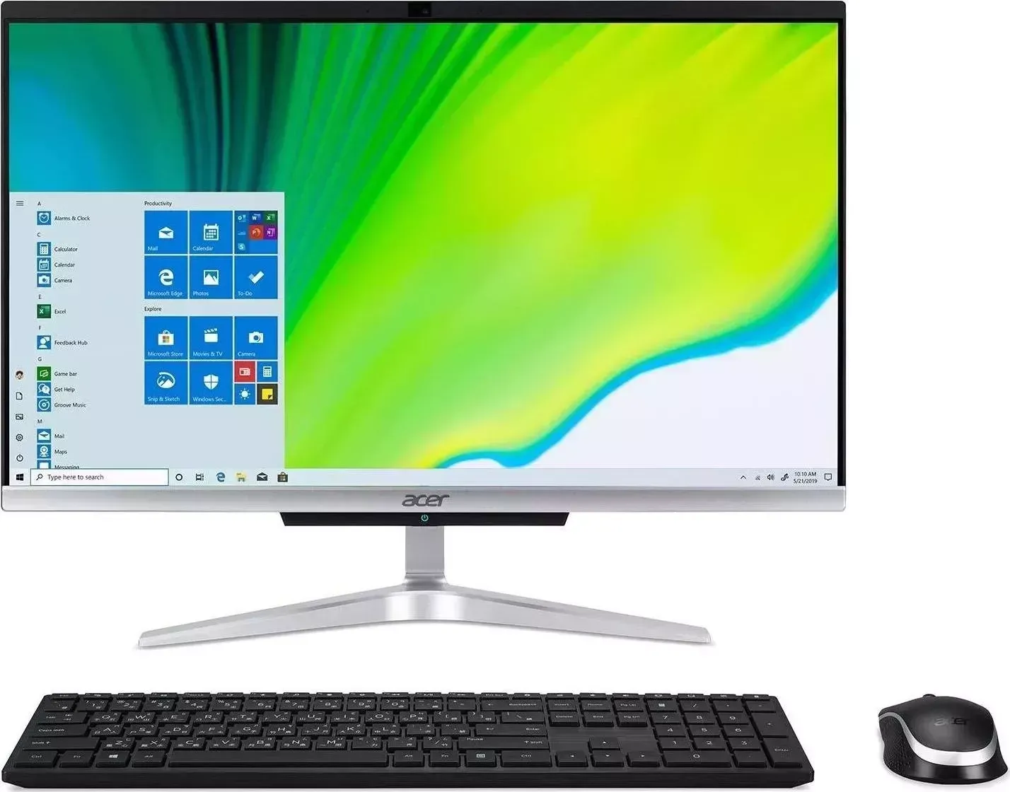 Моноблок ACER Aspire C22-420 Win 10 серебристый (DQ.BFRER.005)