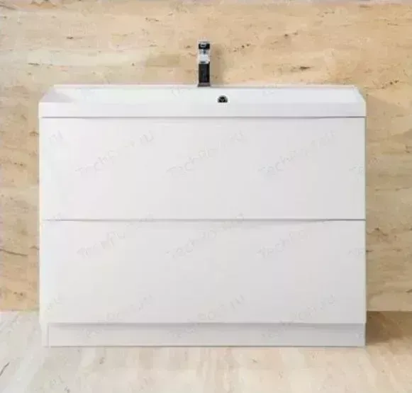 Тумба с раковиной BELBANGO с Marino 90x45 Bianco lucido (MARINO-800-2C-PIA-BL-P, BB900/450-LV-MR-PR)