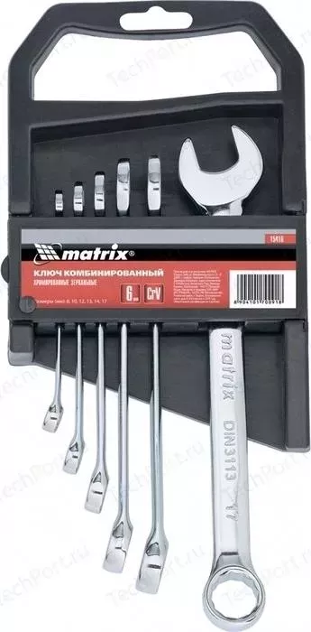 Набор ключей MATRIX комбинированных 8-17 мм 6шт CrV (15416)