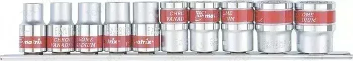 Набор торцевых головок MATRIX 1/2" 10-24 мм 10шт CrV (13596)