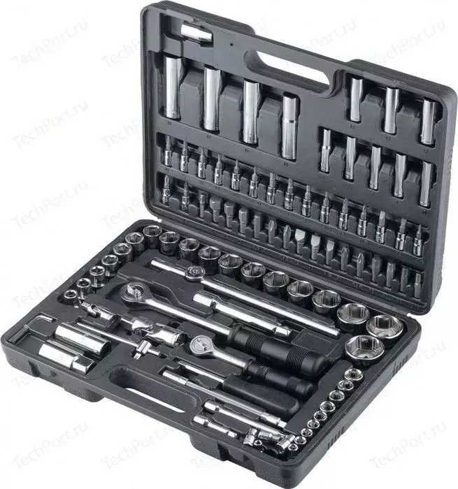 Набор торцевых головок и бит СИБРТЕХ 1/2" 1/4" 94 предмета (13508)