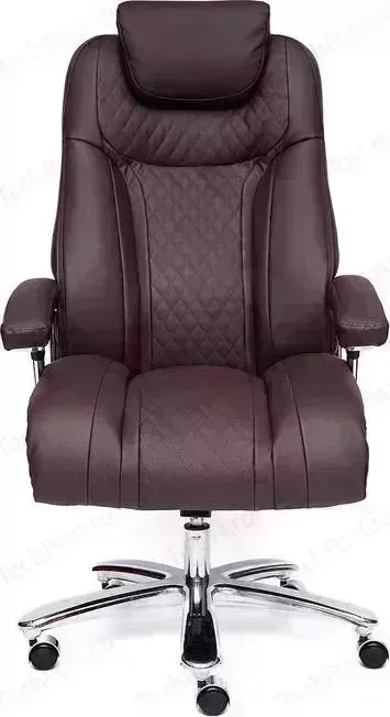 Кресло офисное TetChair TRUST кож/зам, коричневый/коричневый стеганный/коричневый 36-36/36-36/6/36-36/06