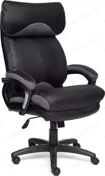 Кресло офисное TetChair DUKE кож/зам/ткань черный/серый 36-6/12