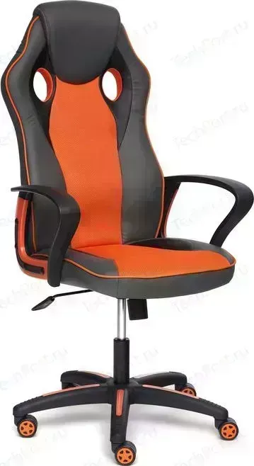 Кресло офисное TetChair Racer кож/зам/ткань металлик/оранжевый 36/07