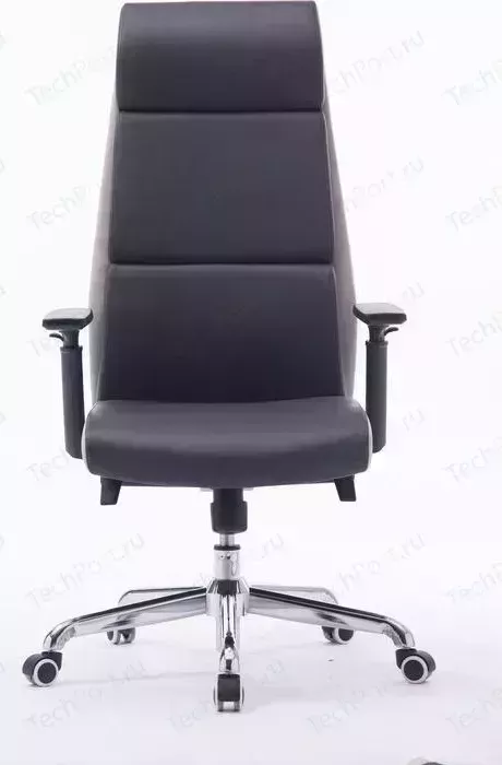 Кресло офисное NORDEN Лондон темно серая+светло серая (вставки) экокожа
