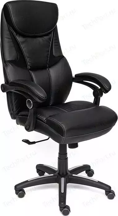 Кресло офисное TetChair CAMBRIDGE кож/зам/ткань, черный/черный 36-6/11