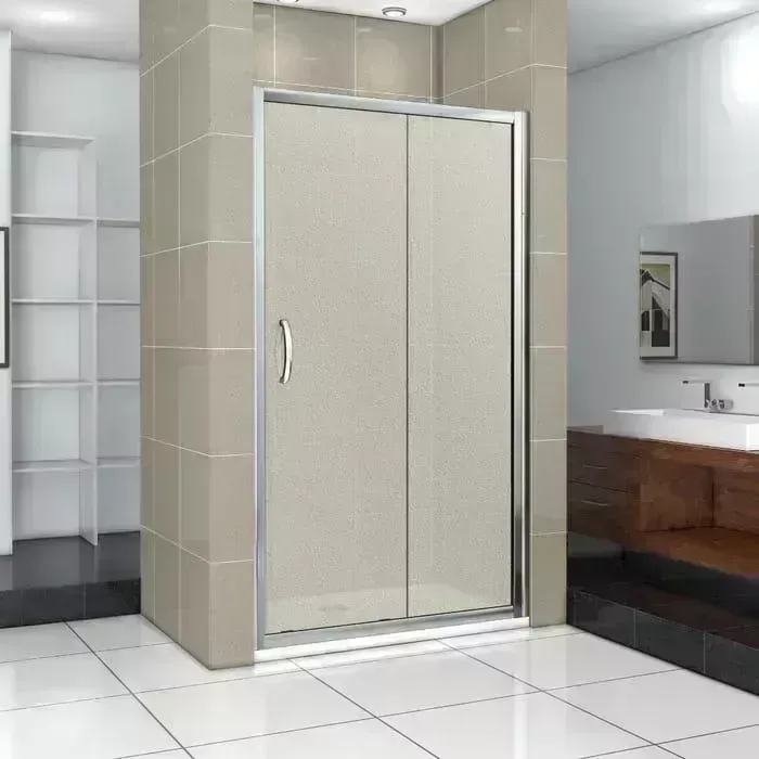 Душевая дверь Good Door Infinity 130 матовая Грейп, хром (Infinity WTW-130-G-CH)