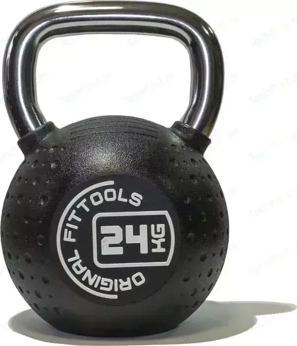 Гиря Original Fit Tools 24 кг с хромированной ручкой полиуретановая (CPU)