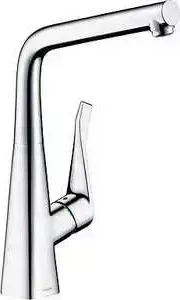 Смеситель для кухни Hansgrohe Metris с поворотным изливом нержавеющая сталь (14822800)