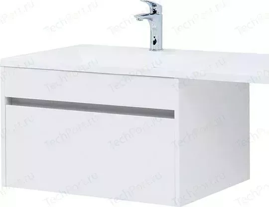 Тумба под раковину AQUANET Токио 68 (130) белая, для стиральной машины (236917)