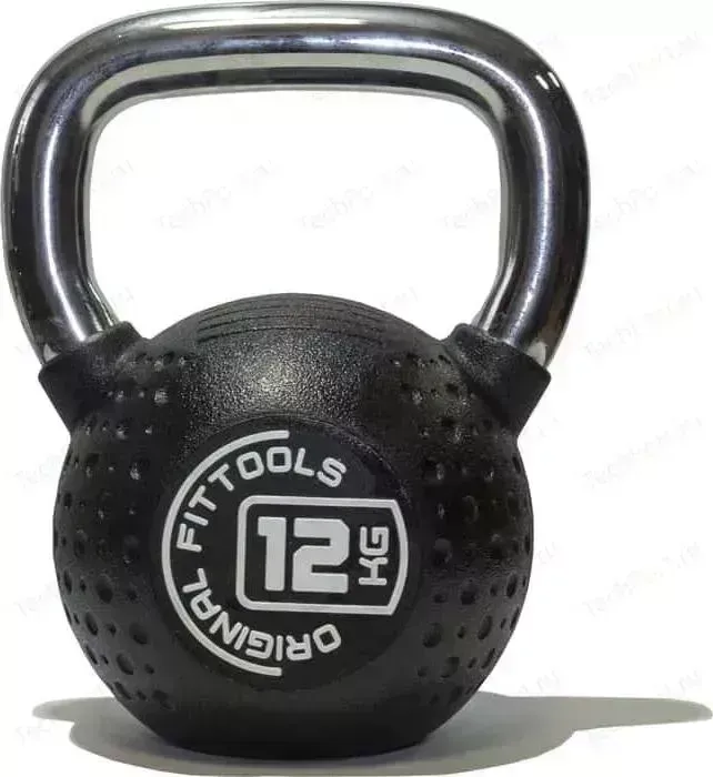Гиря Original Fit Tools 12 кг с хромированной ручкой полиуретановая (CPU)