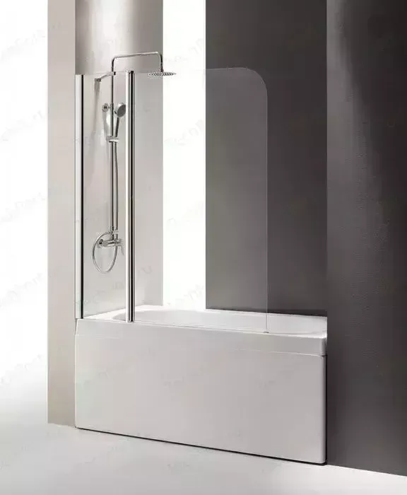 Душевая шторка на ванну CEZARES Eco O-V-11-120 Punto, хром, левая (ECO-O-V-11-120/140-P-Cr-L)