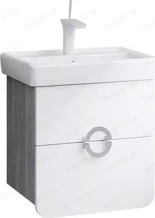 Тумба с раковиной Aqwella с Alicante 49,5x35,5 дуб седой (Alic.01.05/Gray + 1.WH30.2.127)