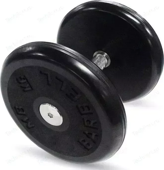 Гантель MB Barbell Классик с вращающейся ручкой хром 10 кг