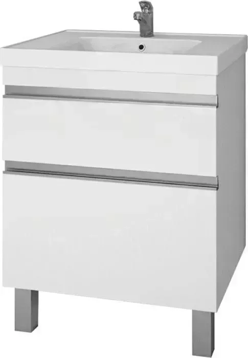 Тумба под раковину Dreja Grace Plus 60 два ящика, белый лак (99.0904)