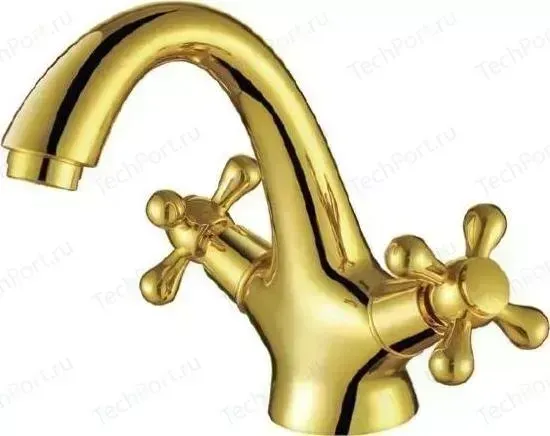 Смеситель для раковины KAISER Carlson Style золото GOLD (44311-3)