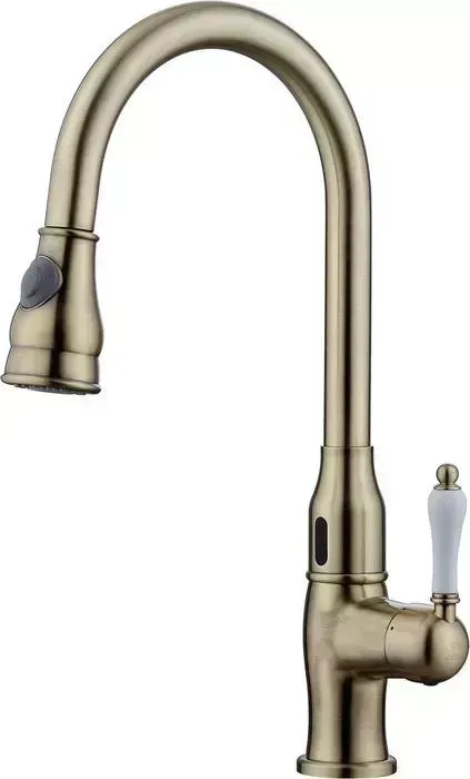 Смеситель для кухни KAISER Vincent-Sensor сенсорный с выдвижной лейкой, бронза Bronze (31366-1)
