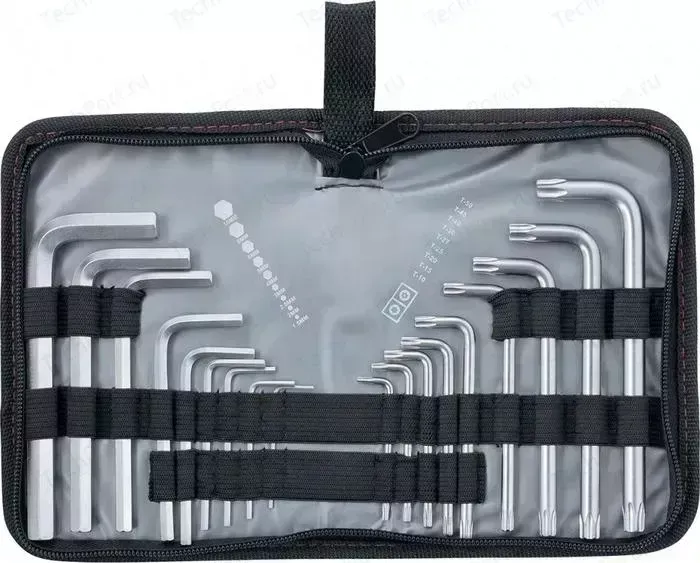 Набор ключей MATRIX имбусовых HEX-TORX 18шт: HEX 1.5-10 мм, T10-T50 CrV (12314)
