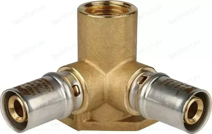 Тройник STOUT настенный с креплением 1/2" х 16 для металлопластиковых труб прессовой (SFP-0015-001216)