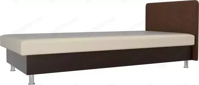 Кровать Лига Диванов Мальта экокожа бежевый/коричневый