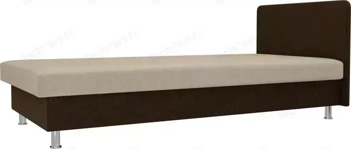 Кровать Лига Диванов Мальта микровельвет бежевый/коричневый