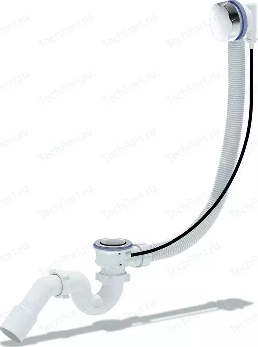 Слив-перелив для ванны АНИ пласт 580 мм, ручка металл (EM611)