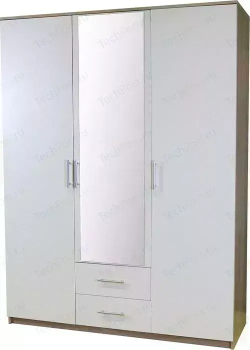 Шкаф ГАММА Уют 150х52х200 дуб сонома+белый