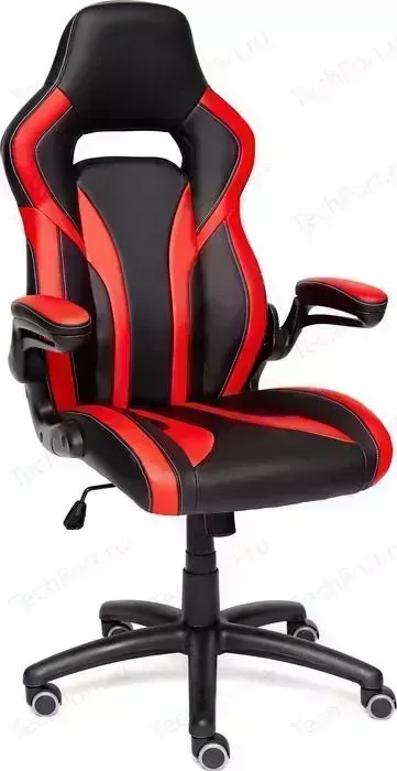 Кресло офисное TetChair Rocket кож/зам, черный/красный