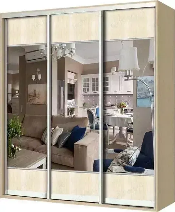 Шкаф-купе ГАММА Премиум-33 180х45 вяз с зеркалом