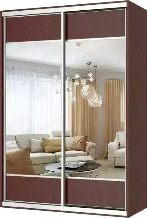 Шкаф-купе ГАММА Премиум-33 120х45 венге с зеркалом