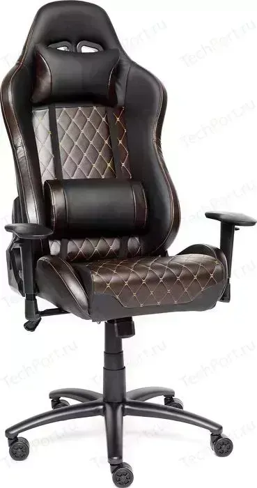 Кресло офисное TetChair iChess кож/зам, черный/коричневый