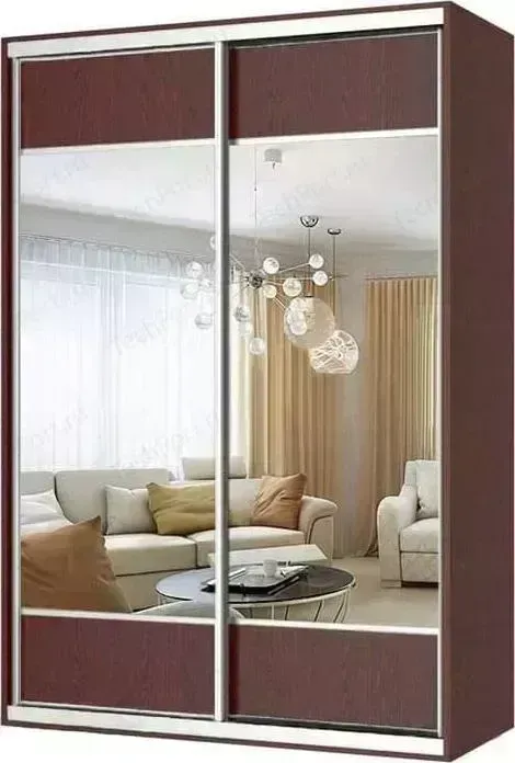 Шкаф-купе ГАММА Премиум-33 150х45 венге с зеркалом