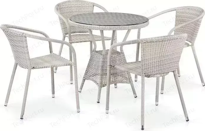 Комплект Afina garden плетеной мебели из искусственного ротанга T705ANT/Y137C-W85 4Pcs latte