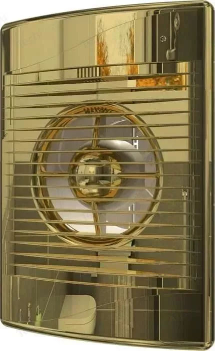 Вентилятор DICITI осевой вытяжной с обратным клапаном D 100 декоративный (STANDARD 4C Gold)