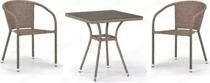 Комплект мебели Afina garden из искусственного ротанга T282BNT/Y137C-W56 light brown (2+1)