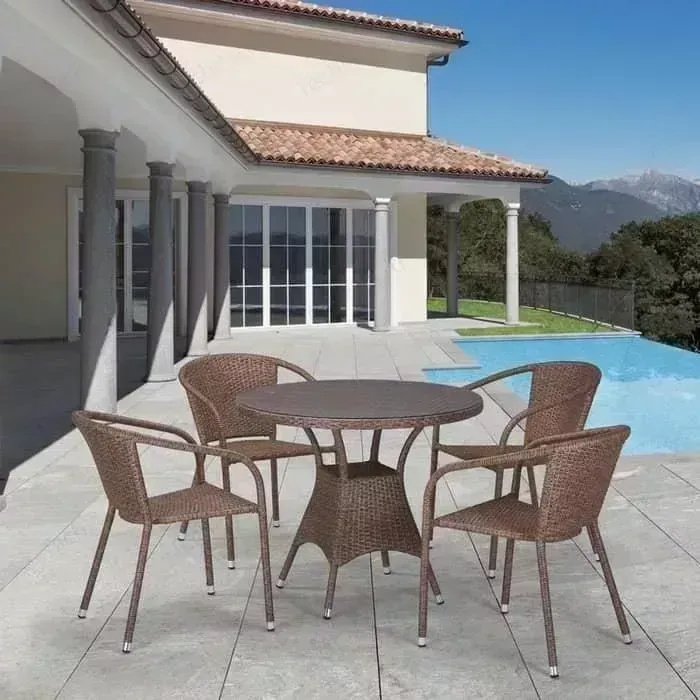 Комплект мебели Afina garden из искусственного ротанга T197AT/Y137C-W56 light brown (4+1)